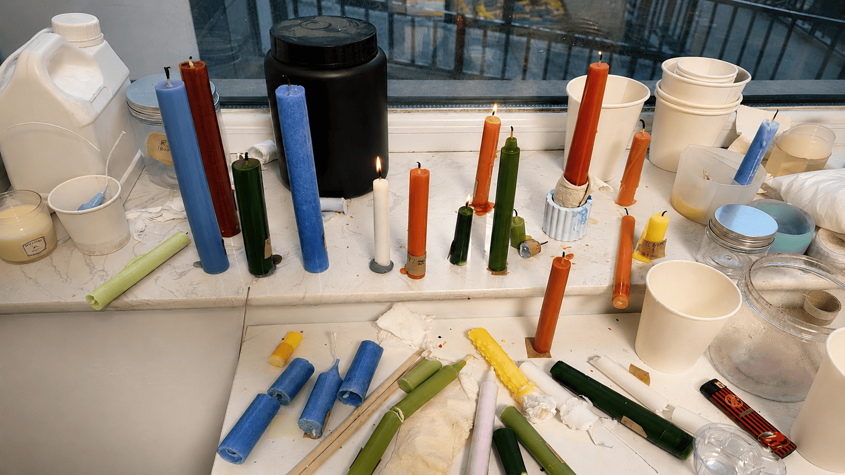 2D concept transformed into 3D sculptural candle prototype