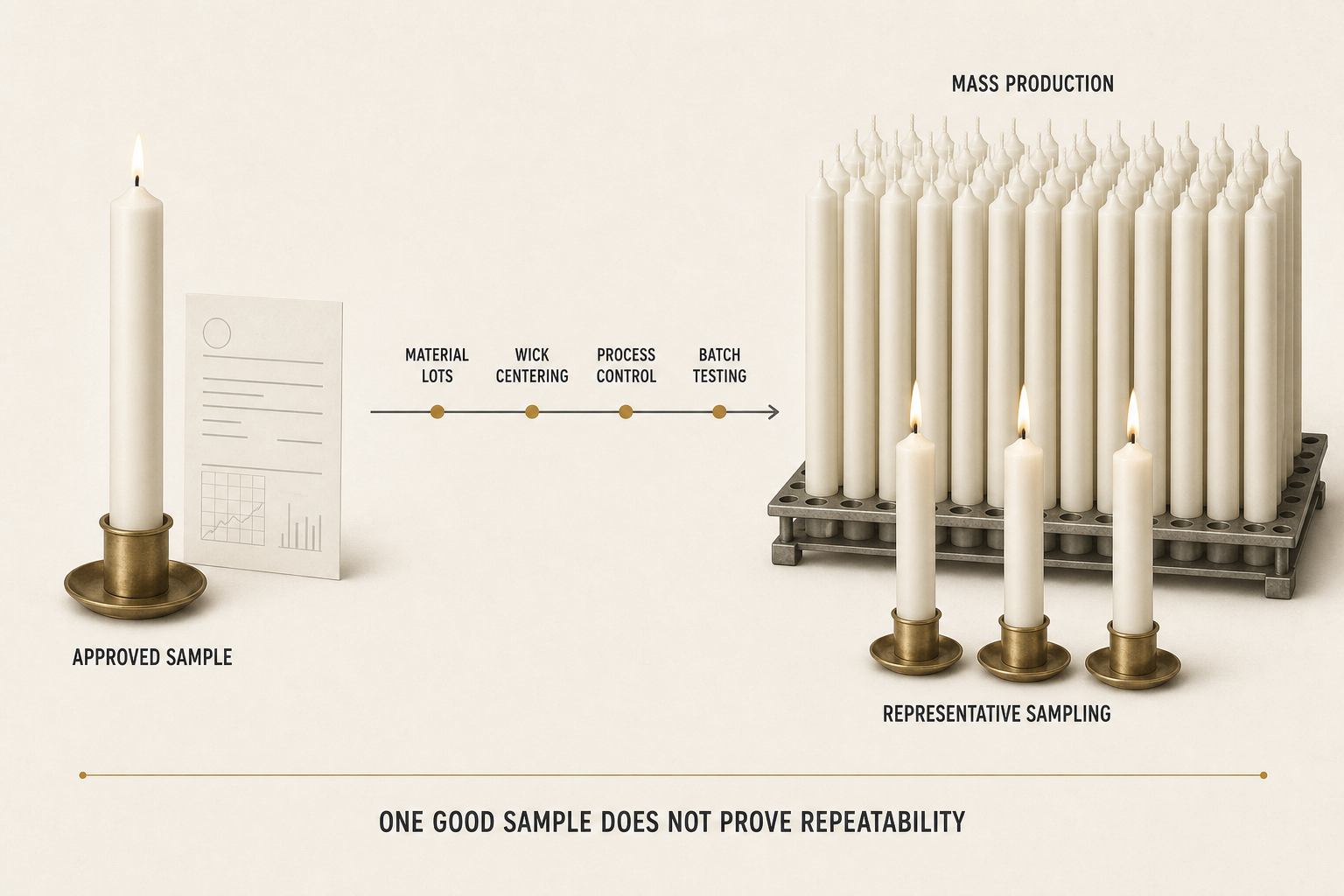 approved sample versus mass production