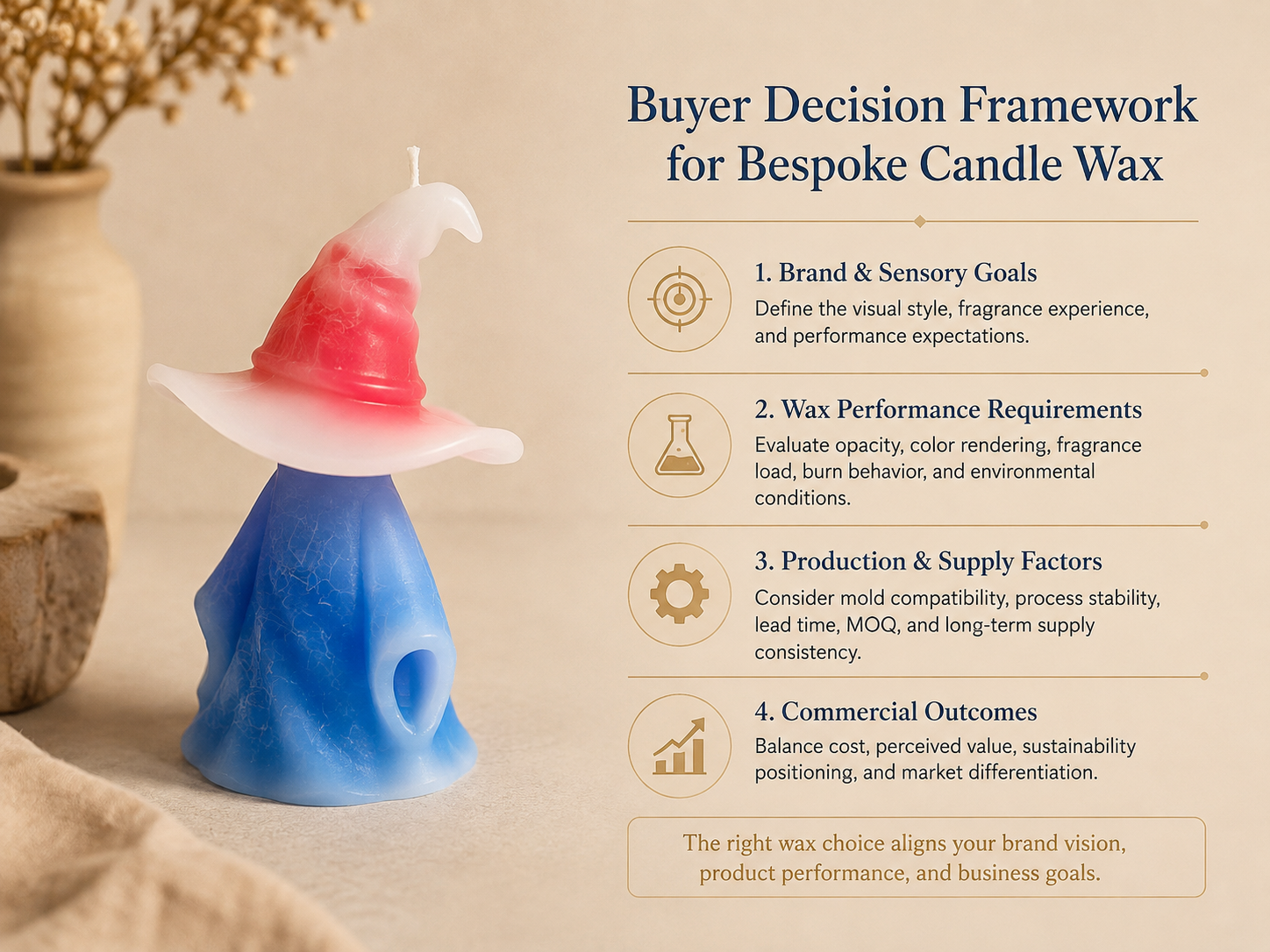 buyer decision framework for bespoke candle wax