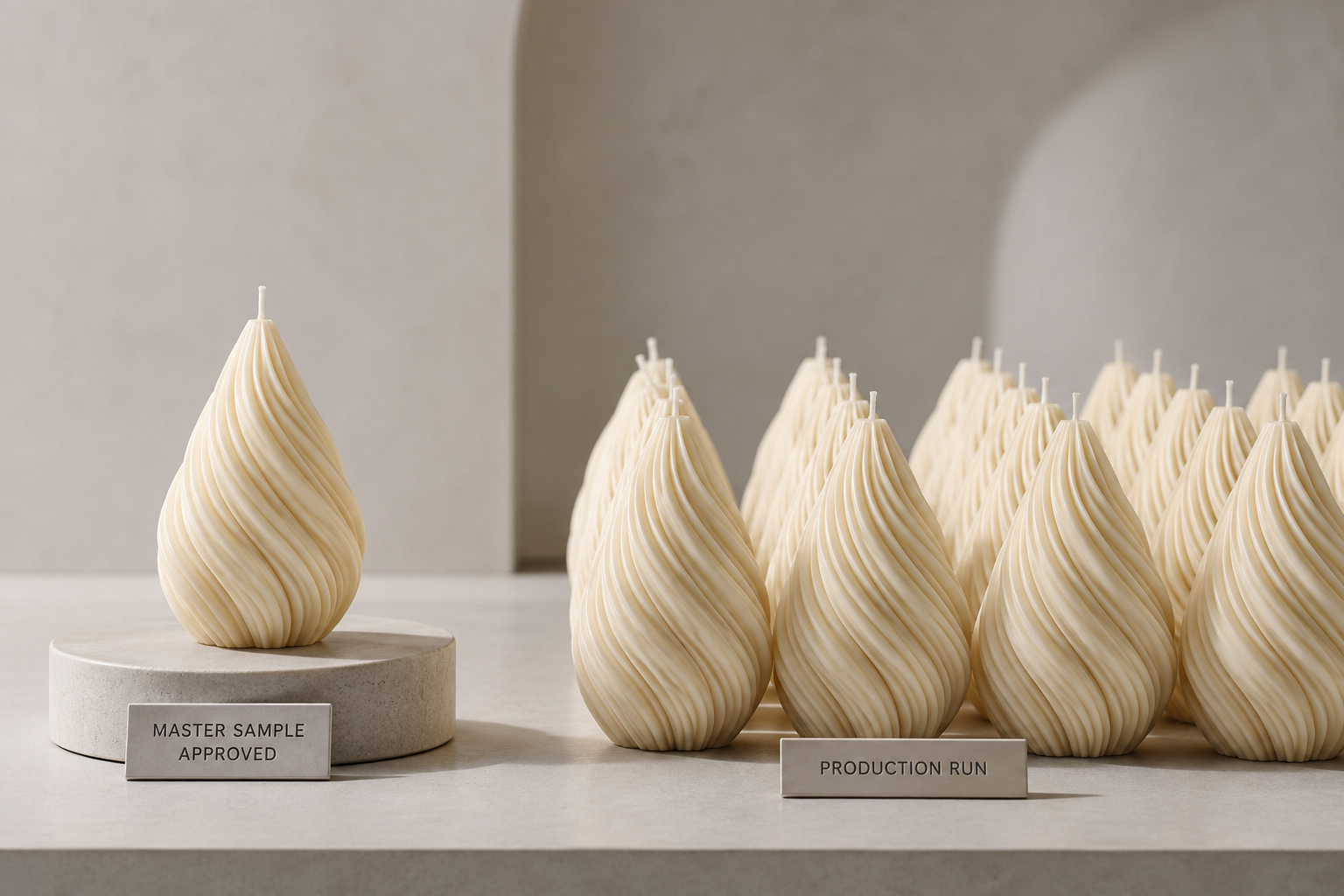candle prototype versus mass production